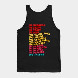 Groovy Vintage 55 Burgers 55 Fries I Think You Should Leave Tank Top